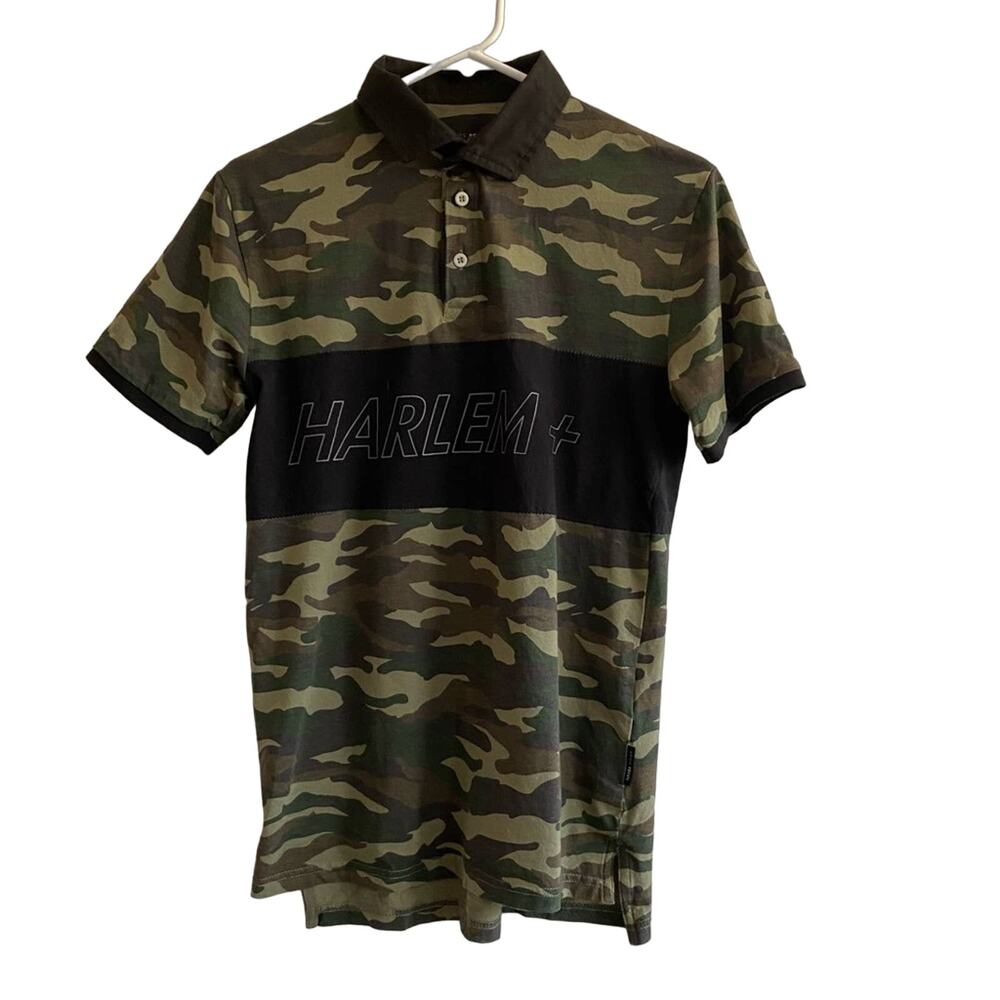 Men’s camo polo shirt size XS Harlem+